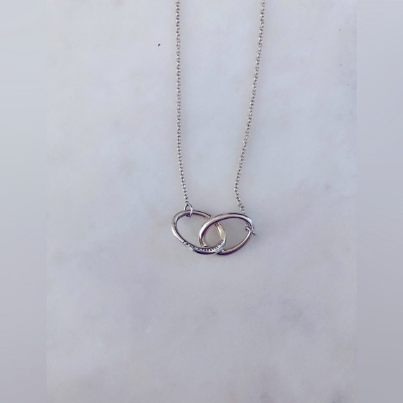 Tiffany & Co. Silver Double Hoop Necklace - Picture 7 of 13